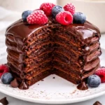 chocolate pancakes fluffy stack rich cocoa breakfast
