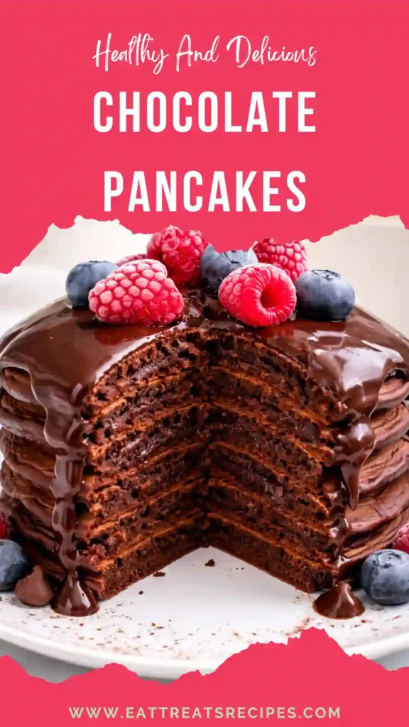 chocolate pancakes fluffy stack rich cocoa breakfast
