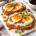 cottage cheese egg sriracha protein toast high protein breakfast