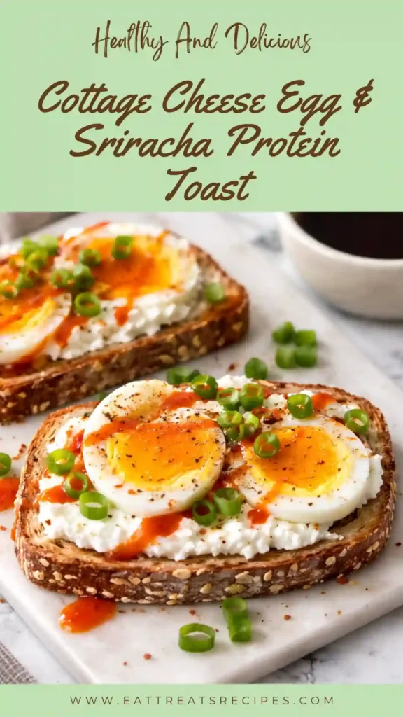 cottage cheese egg sriracha protein toast high protein breakfast