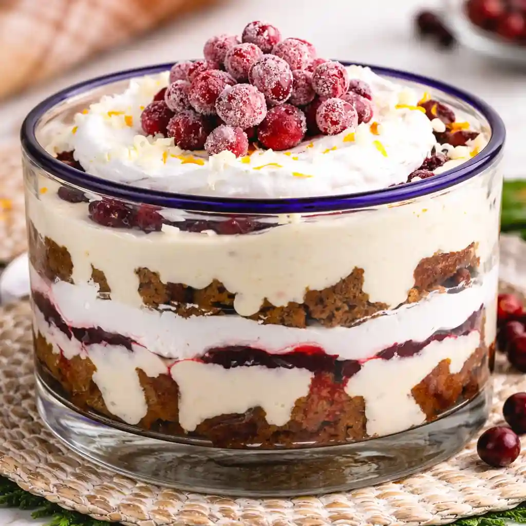 cranberry bliss cheesecake trifle layered holiday dessert glass