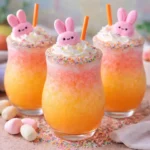 easter bunny mimosa colorful spring cocktail glass garnish