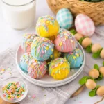 easter truffles colorful pastel