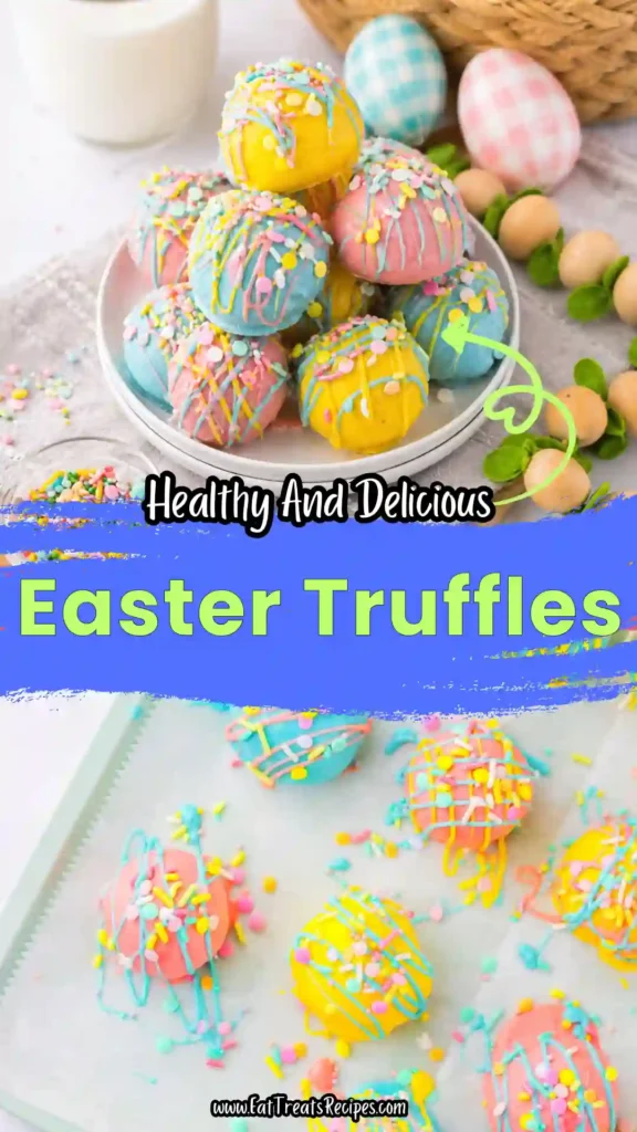 easter truffles colorful pastel