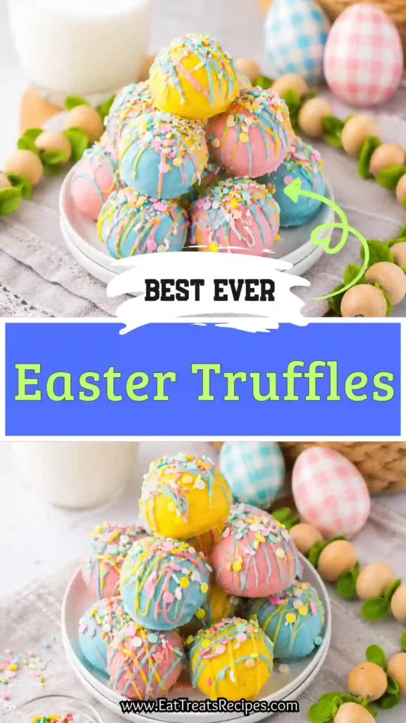 easter truffles colorful pastel