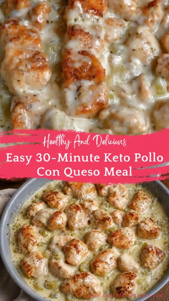 easy keto pollo con queso creamy cheesy chicken skillet
