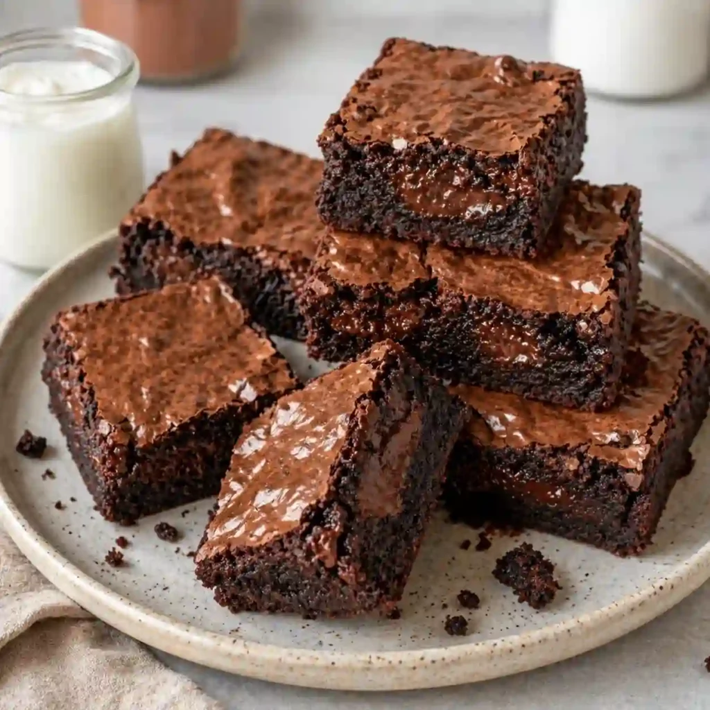 easy zero sugar brownies with greek yogurt fudgy healthy dessert