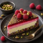 pistachio raspberry crunch cheesecake creamy layered dessert