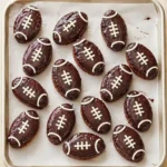 football brownies fudgy chocolate dessert shaped like football