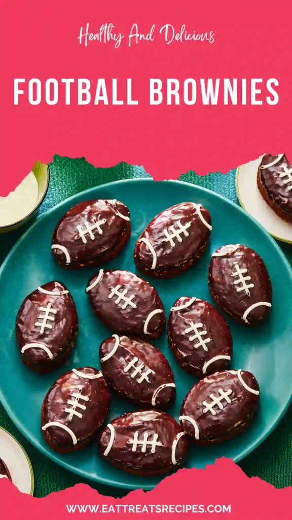 football brownies fudgy chocolate dessert shaped like football
