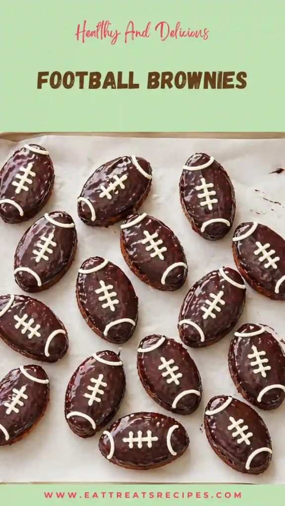 football brownies fudgy chocolate dessert shaped like football