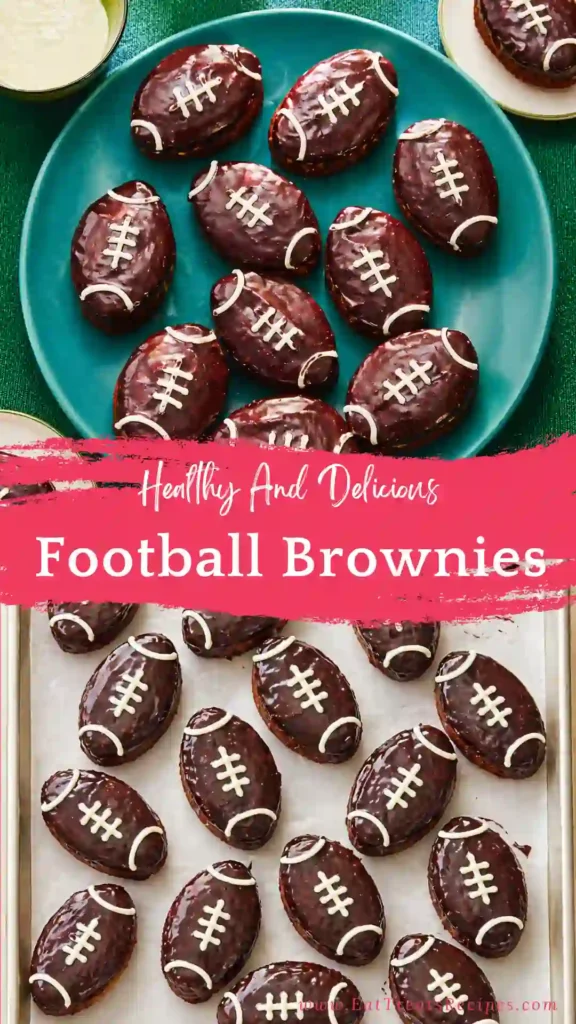 football brownies fudgy chocolate dessert shaped like football