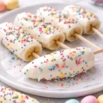 frozen yogurt banana pops colorful toppings healthy snack