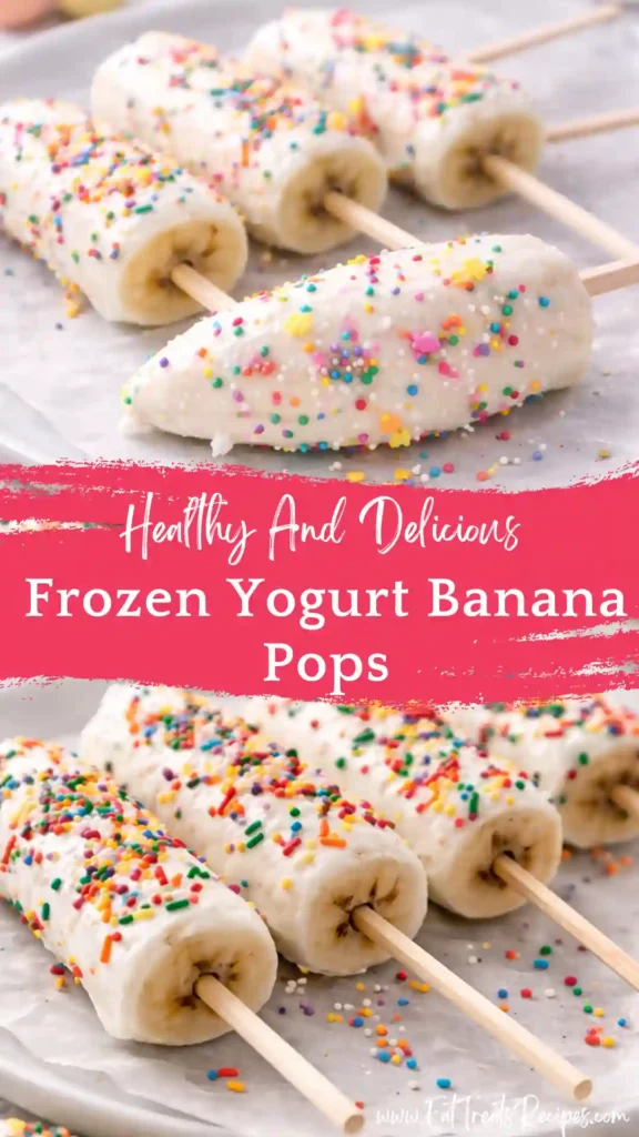 frozen yogurt banana pops colorful toppings healthy snack