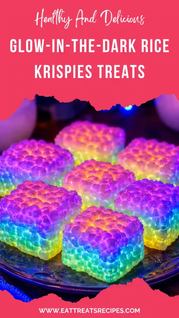 glow in the dark rice krispies treats neon glowing dessert