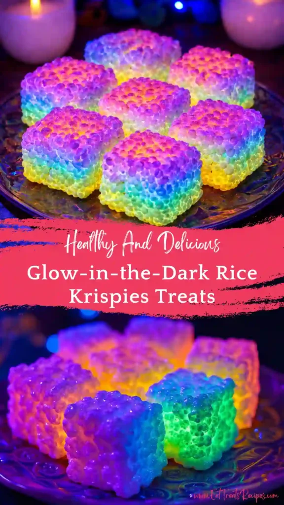 glow in the dark rice krispies treats neon glowing dessert
