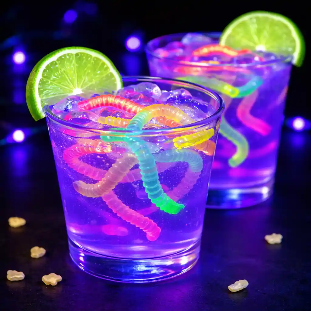 gummy worm soda kids party drink colorful