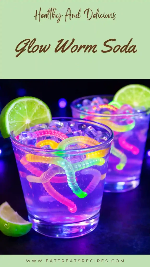 glow worm soda glowing drink gummy worms party mocktail