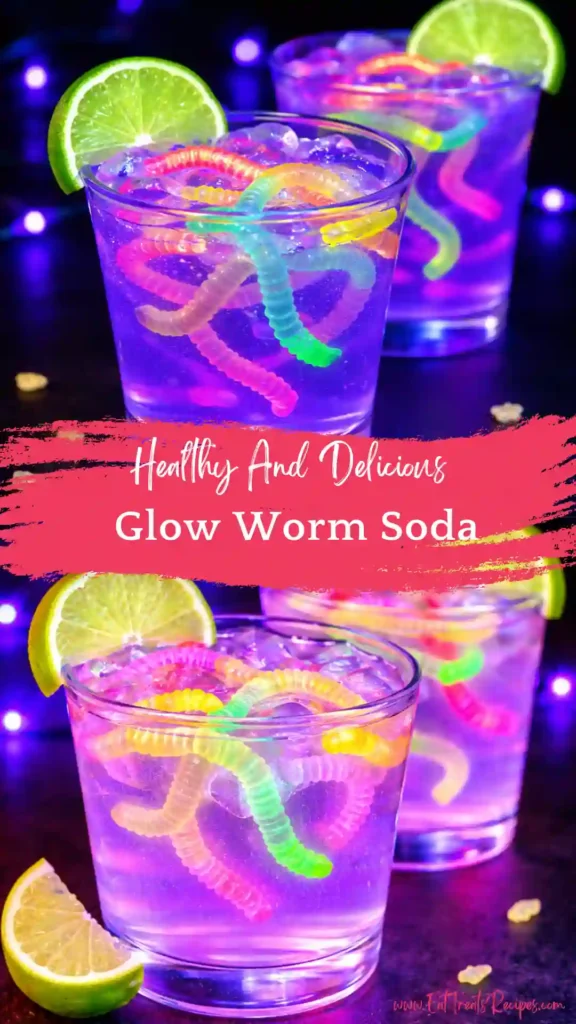 glow worm soda glowing drink gummy worms party mocktail