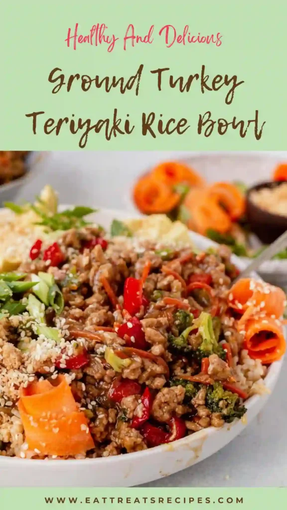 ground turkey teriyaki rice bowl healthy meal prep bowl