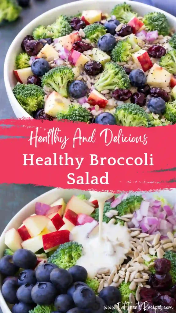 healthy broccoli salad fresh crunchy colorful bowl