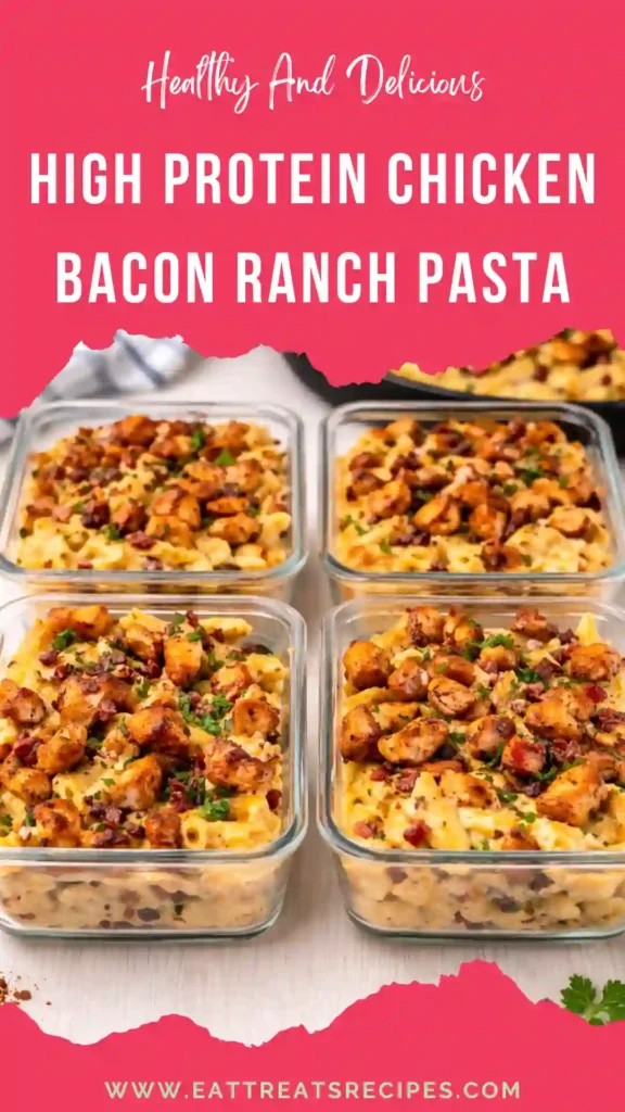 high protein creamy chicken bacon ranch pasta rich creamy texture