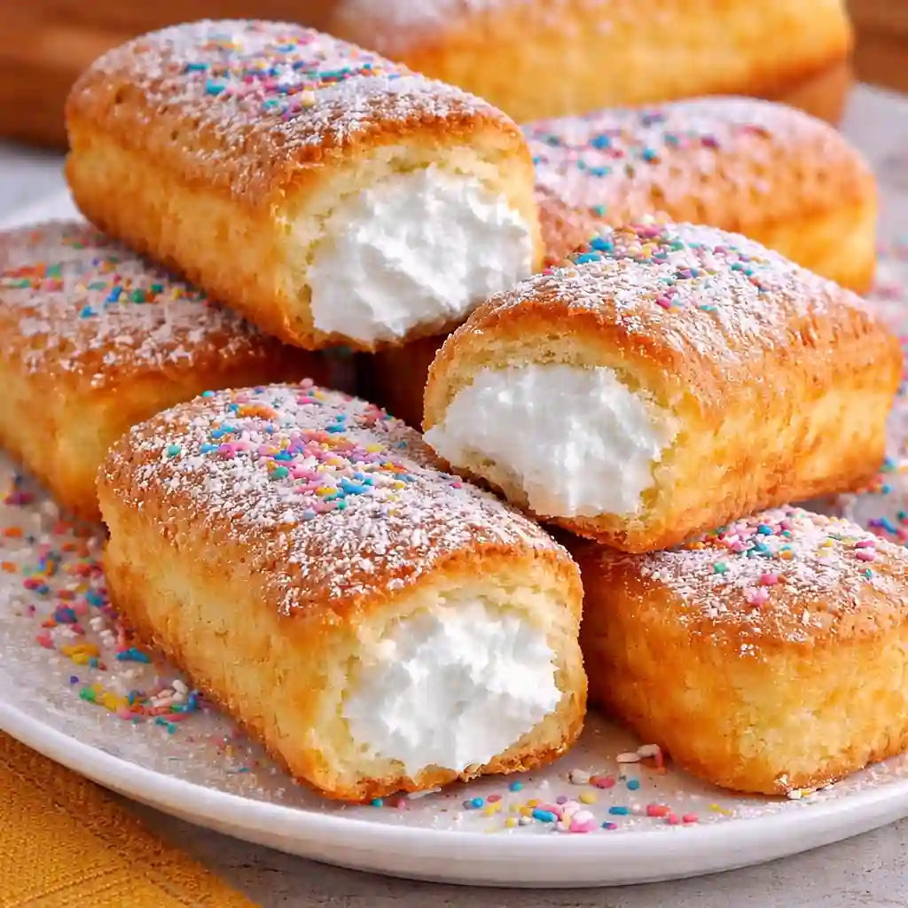 homemade twinkies served on plate soft dessert nostalgic snack