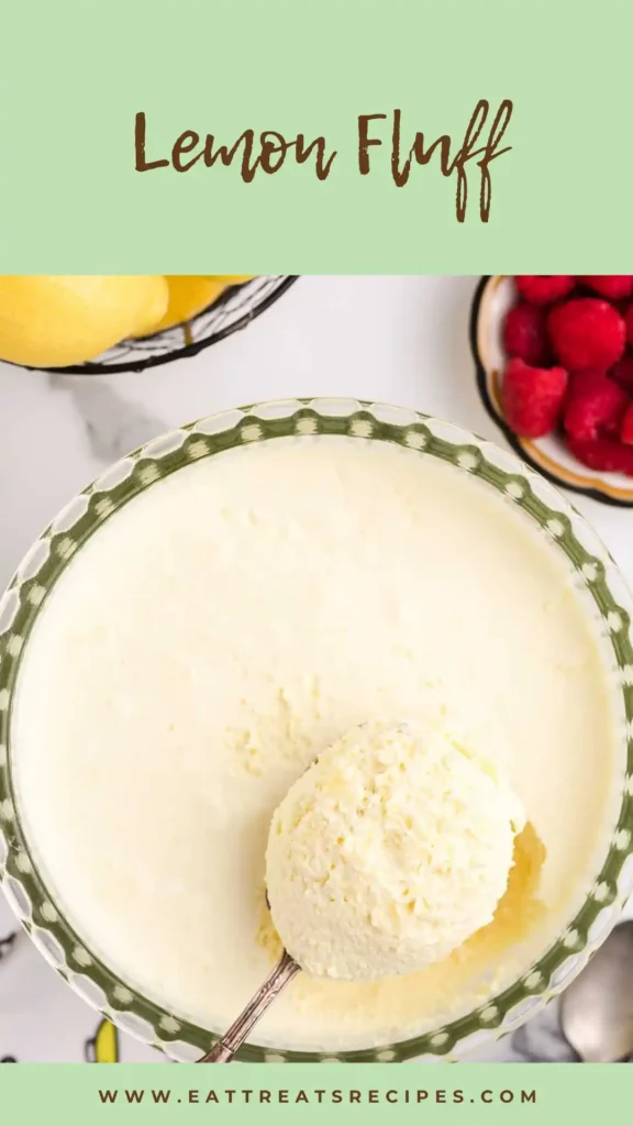 lemon fluff dessert creamy fluffy texture yellow bowl