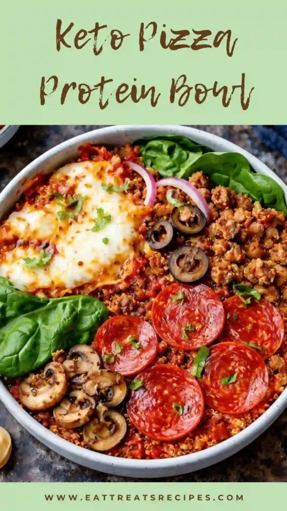 pizza protein bowl melted cheese high protein meal