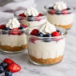 protein cottage cheesecake jars high protein healthy dessert layered jars
