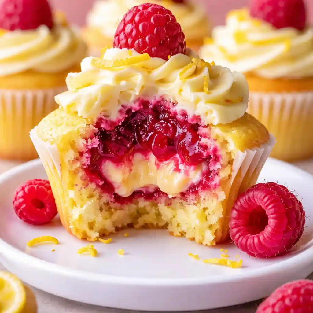 raspberry lemon heaven cupcakes soft fluffy cupcakes with frosting