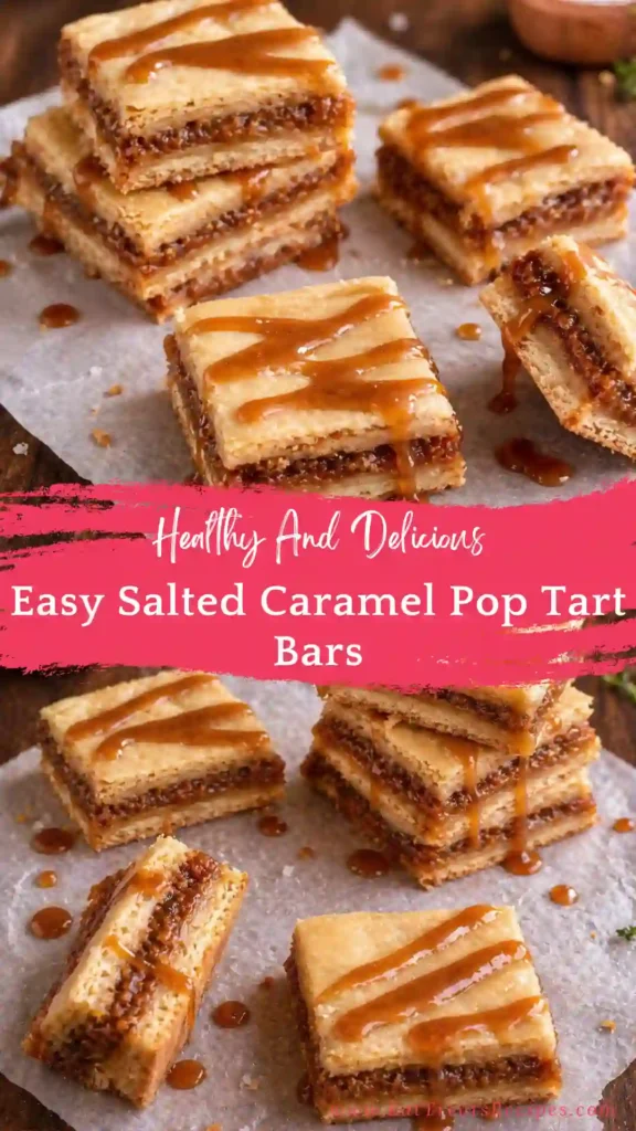 salted caramel pop tart bars gooey layered dessert bars