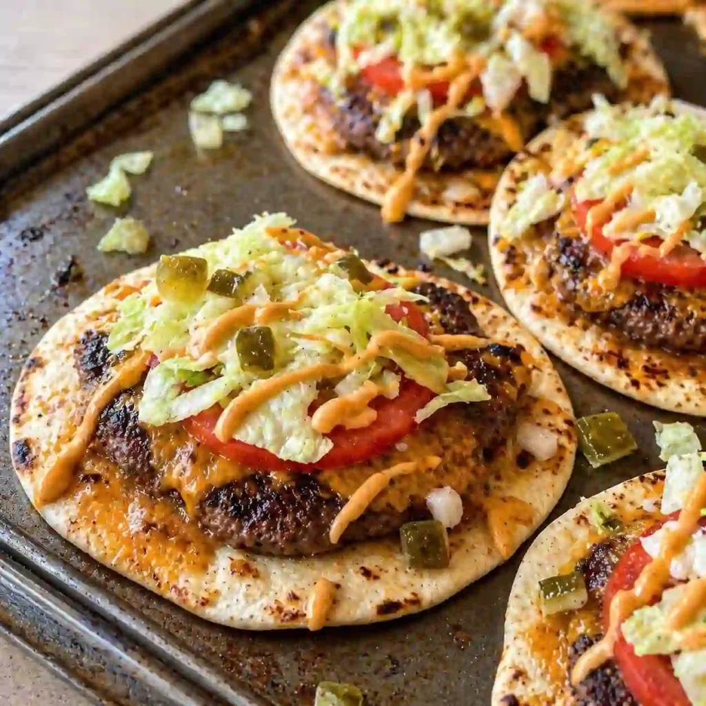 smashed cheeseburger tacos crispy