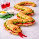 snake party sub sandwich fun kids party food