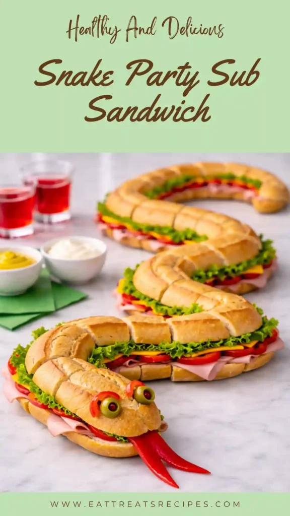 snake party sub sandwich fun kids party food
