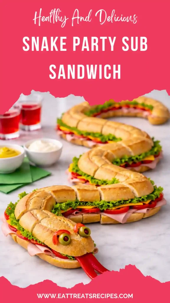 snake party sub sandwich fun kids party food