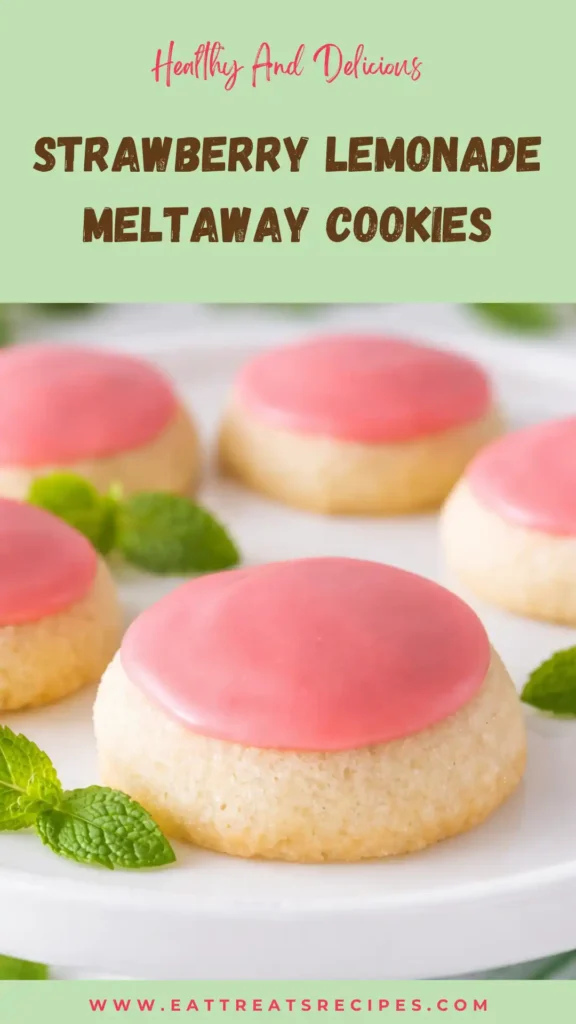 strawberry lemonade meltaway cookies soft buttery glazed cookies