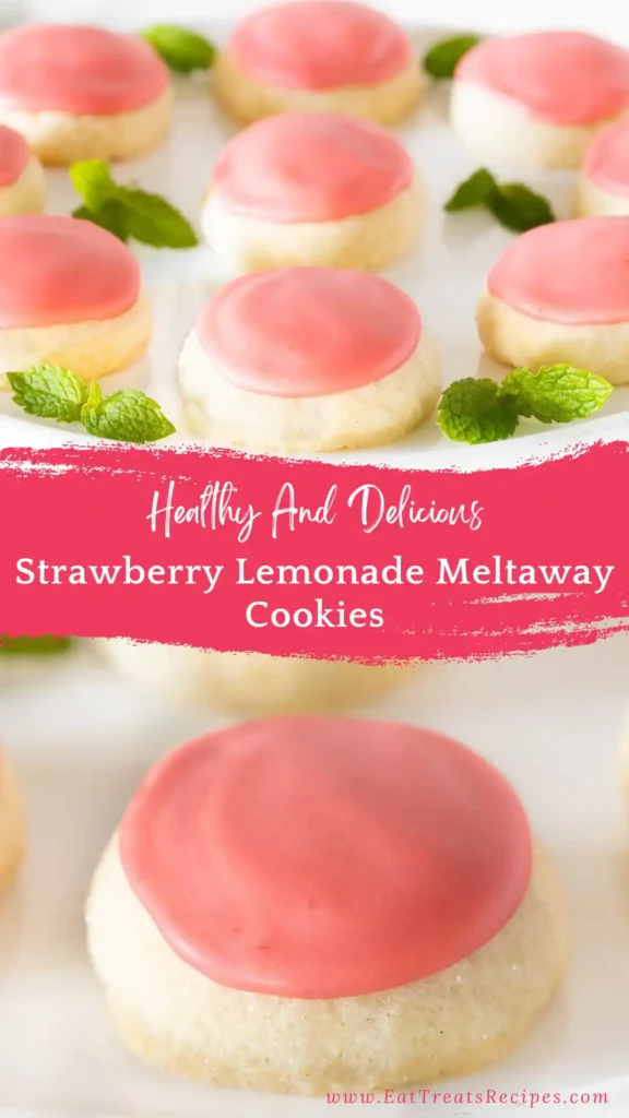 strawberry lemonade meltaway cookies soft buttery glazed cookies