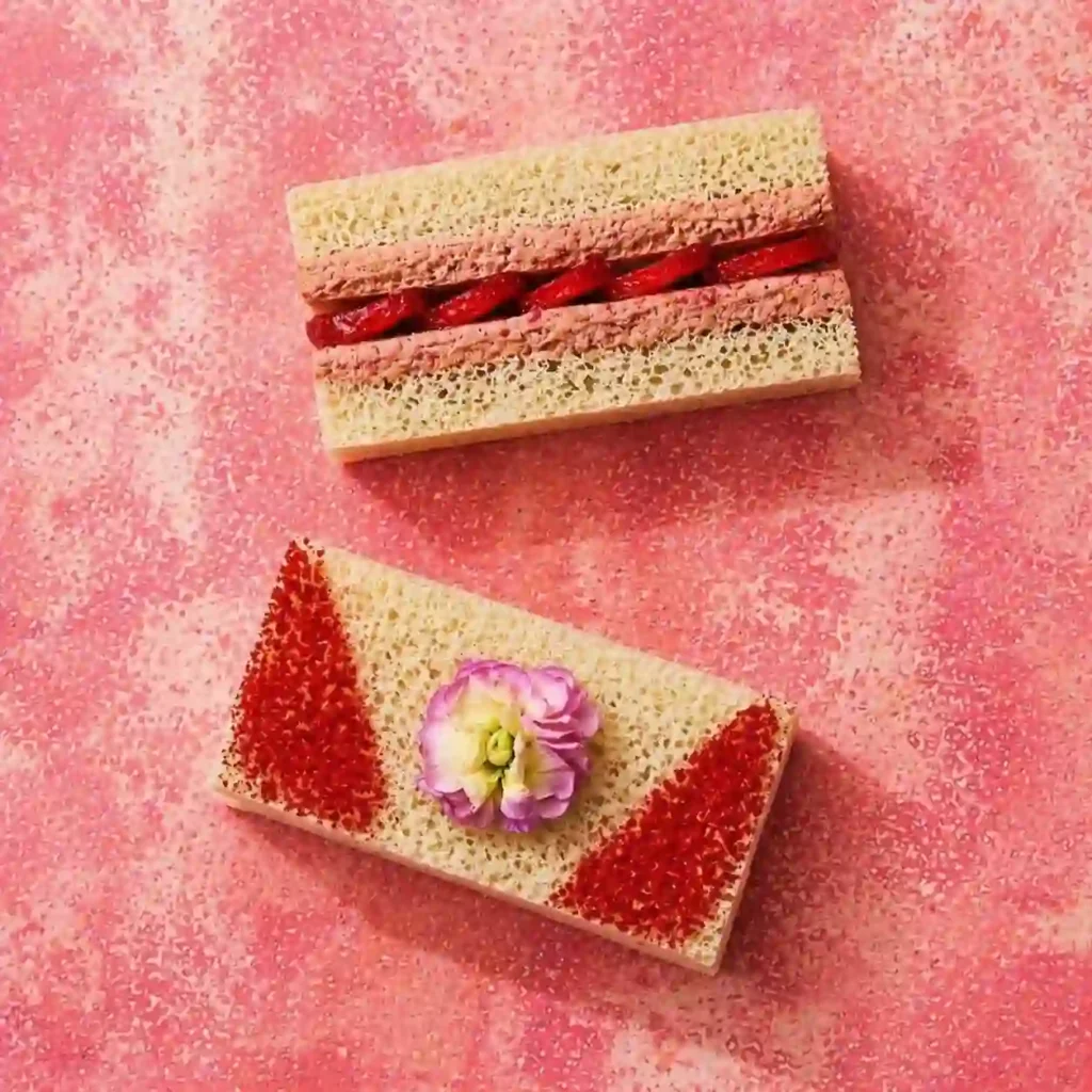 strawberry tea sandwiches sweet elegant appetizer platter