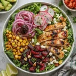 summer rotisserie chicken salad fresh healthy salad bowl