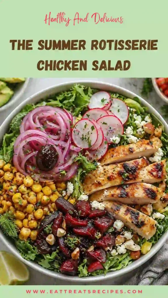 summer rotisserie chicken salad fresh healthy salad bowl