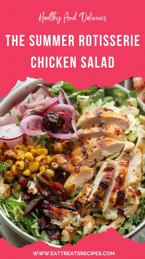 summer rotisserie chicken salad fresh healthy salad bowl