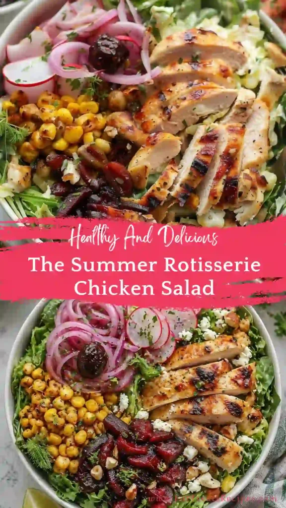 summer rotisserie chicken salad fresh healthy salad bowl