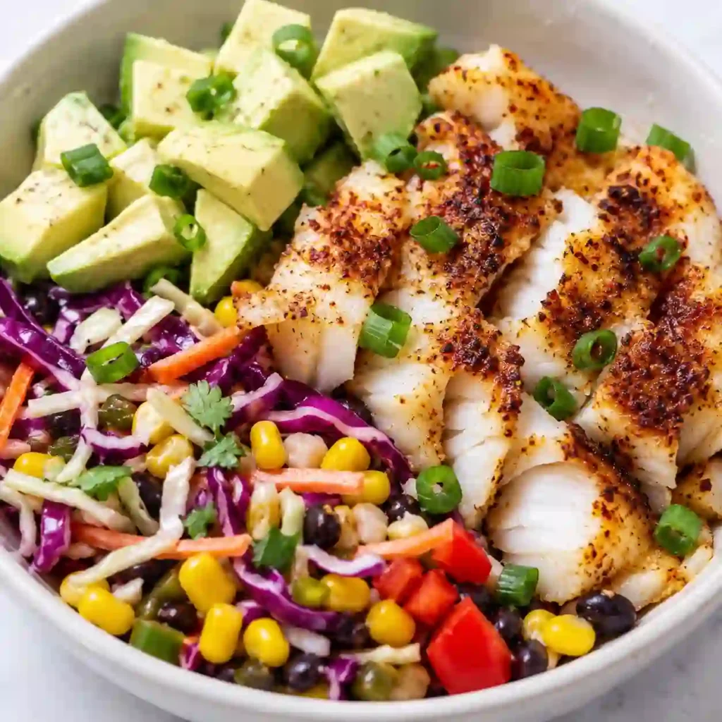 baja fish taco bowls