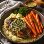 creamy garlic herb chicken comfort bowl