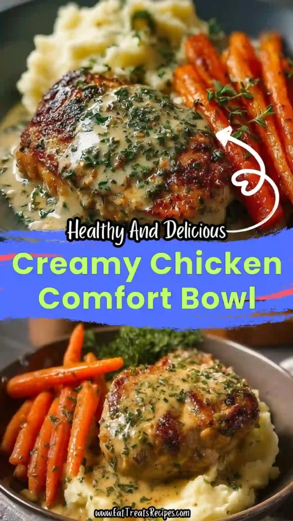 creamy garlic herb chicken comfort bowl