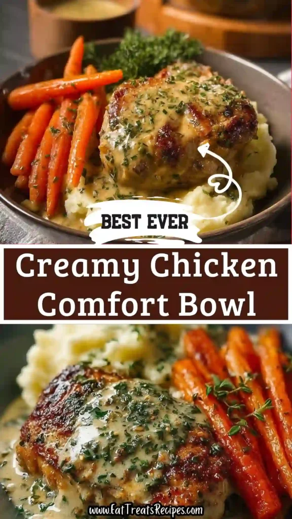 creamy garlic herb chicken comfort bowl
