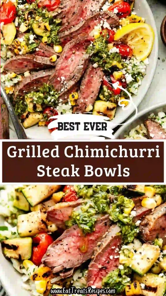 grilled chimichurri steak bowls