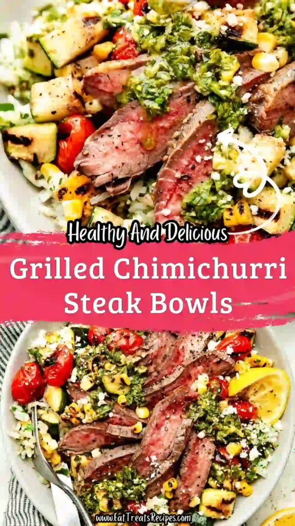 grilled chimichurri steak bowls
