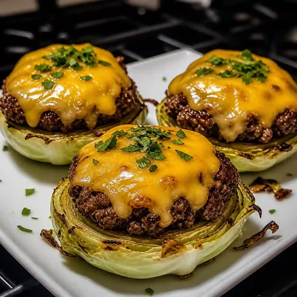 oven baked cabbage burgers